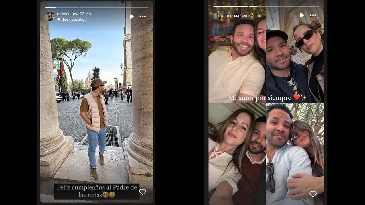 Screenshot of Nina Altuve's Instagram stories (Images from - Instagram.com/@neenaaltuve27 IG Stories)